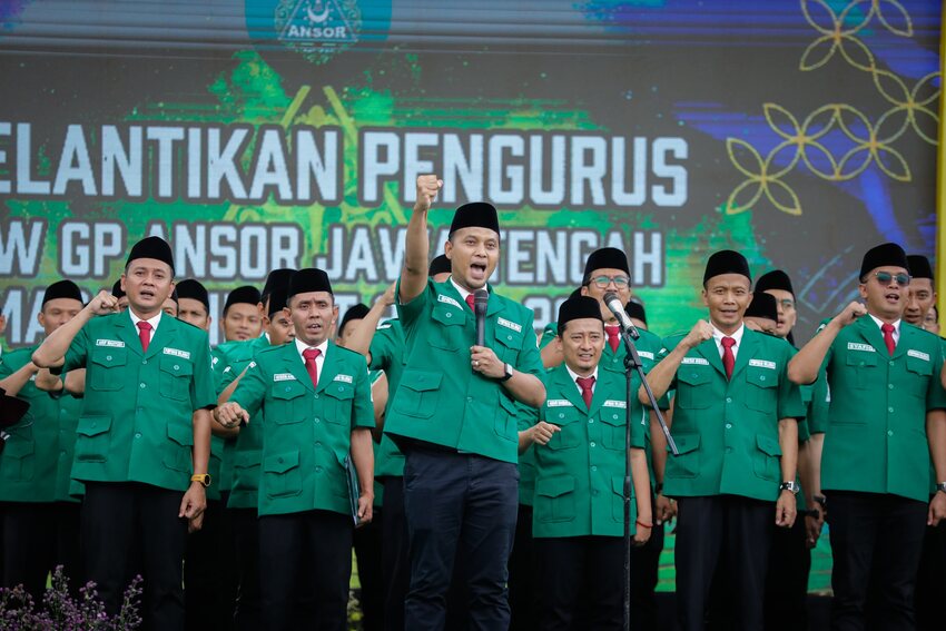 Gus Shidqon Prabowo Pamerkan Semangat Baru Ansor Jateng di Hadapan Wapres Gibran