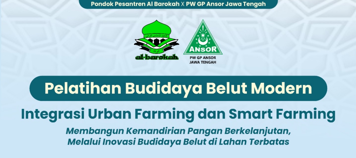 Pesantren Al Barokah Bersama PW GP Ansor Jateng Gelar Pelatihan Urban Farming Belut