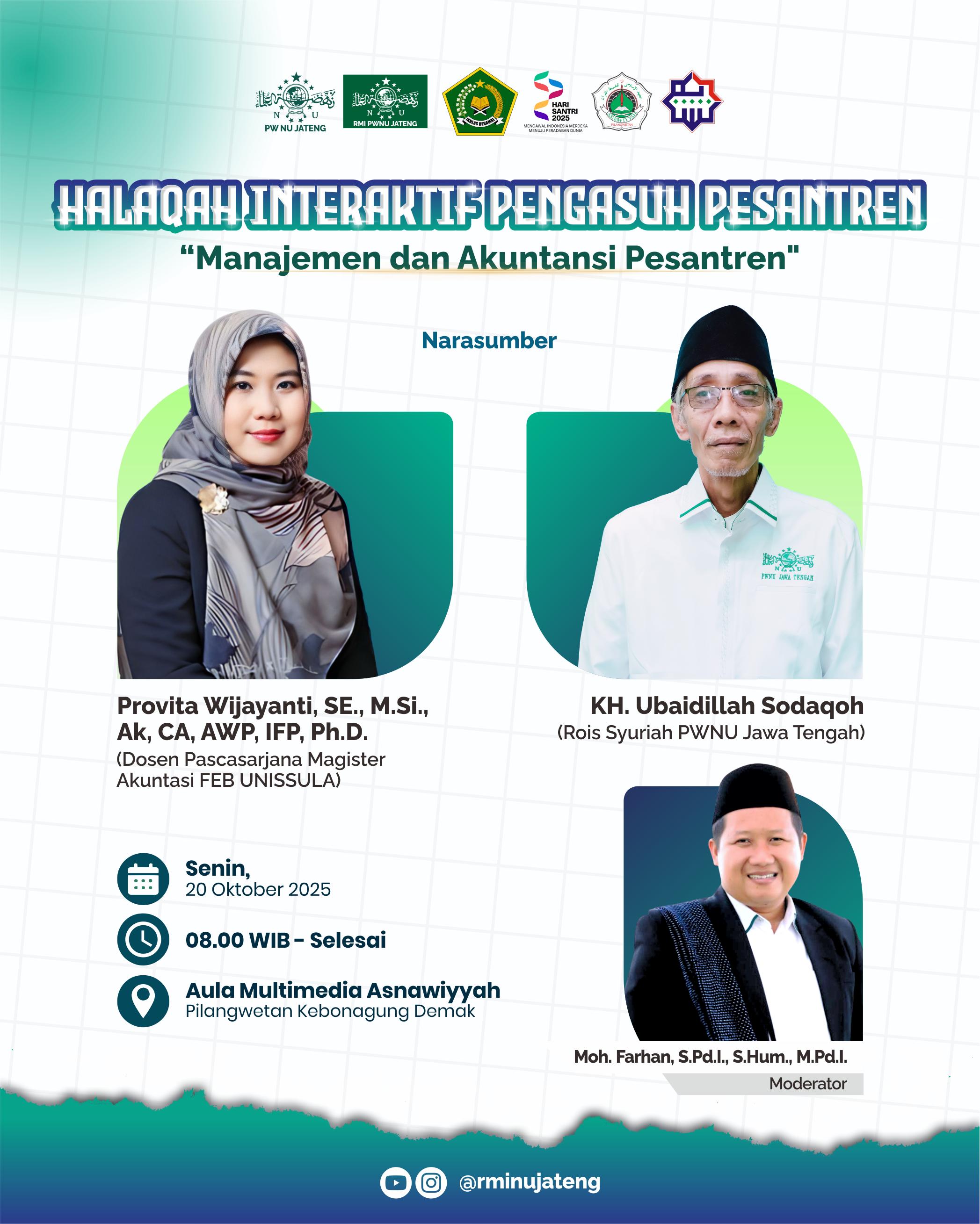 RMI PWNU Jateng Gelar Halaqah Bahas Manajemen dan Akuntansi Pesantren
